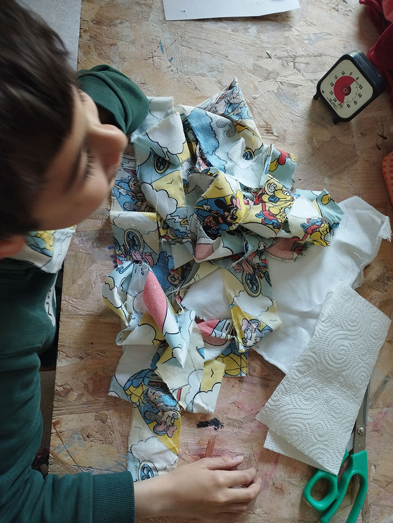 Création de bandes de tissu