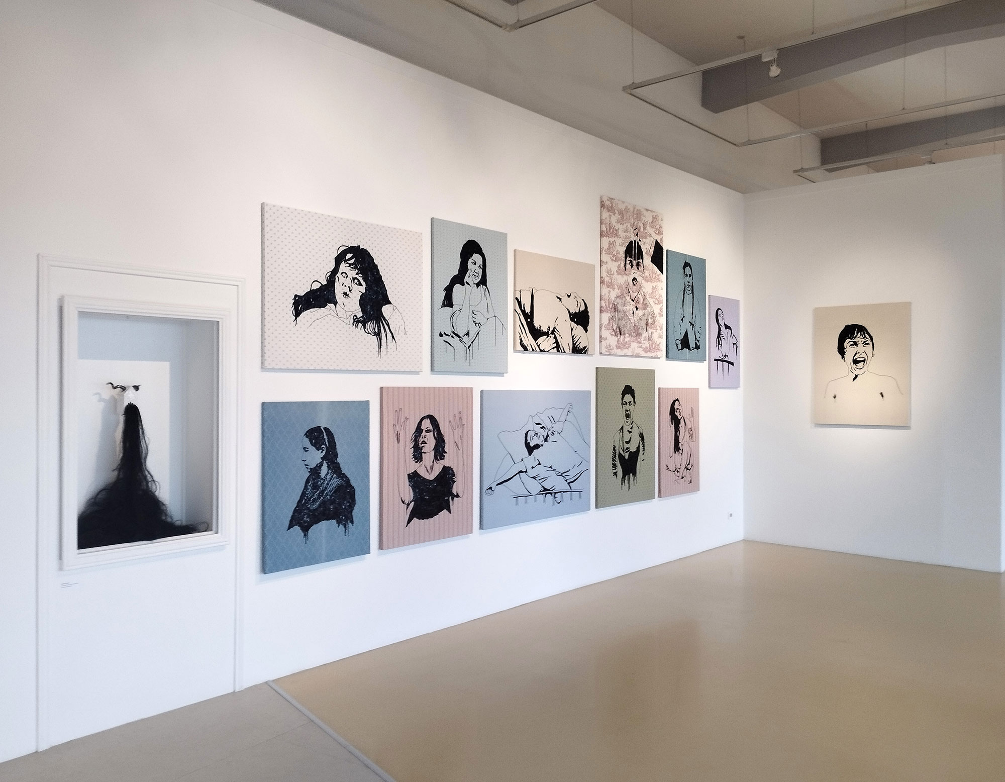 les fantômes de la Salpêtrière, installation murale